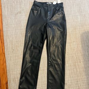 Abercrombie 90’s Straight Faux Leather Pants
